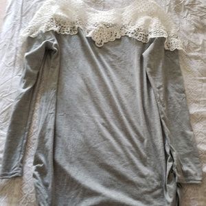 Gray Lace Shirt